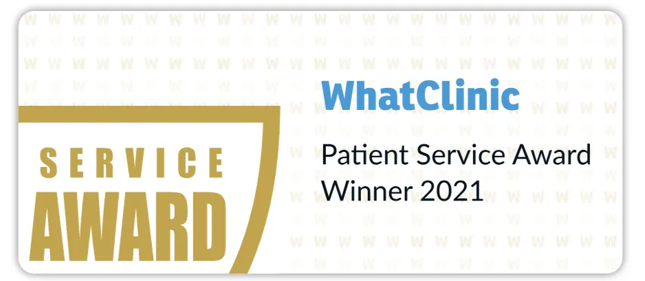 WhatClinic Patient Service Award 2021 Winner